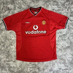 Vintage Umbro Sportwool Mens M Manchester United F.C. Football Jersey WEY #22